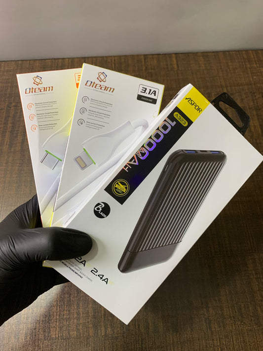 Power bank 10,00 MAH free two cable